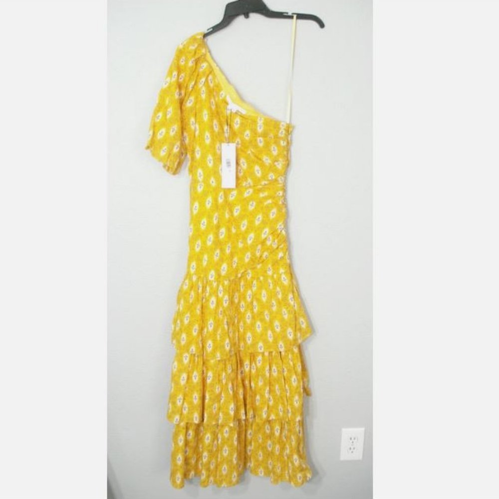 NWT Veronica Beard Virginia One Shoulder Maxi Dress Sun Multi 4 - Picture 3 of 12